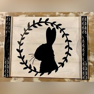 Hand painted wooden tray decor